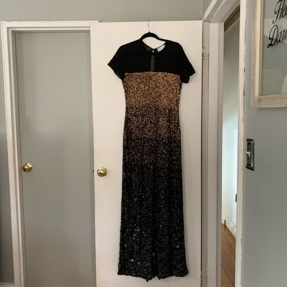 Mikael Aghal Sequined Ombré Evening Gown ✨ - Picture 3 of 6